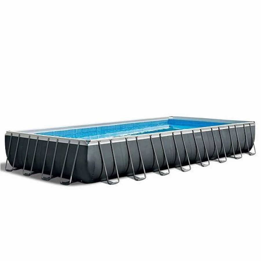 * Intex 32Ft X 16Ft X 52In Ultra Xtr Rectangular Swimming Pool And Maintenance Kit Sporting Goods