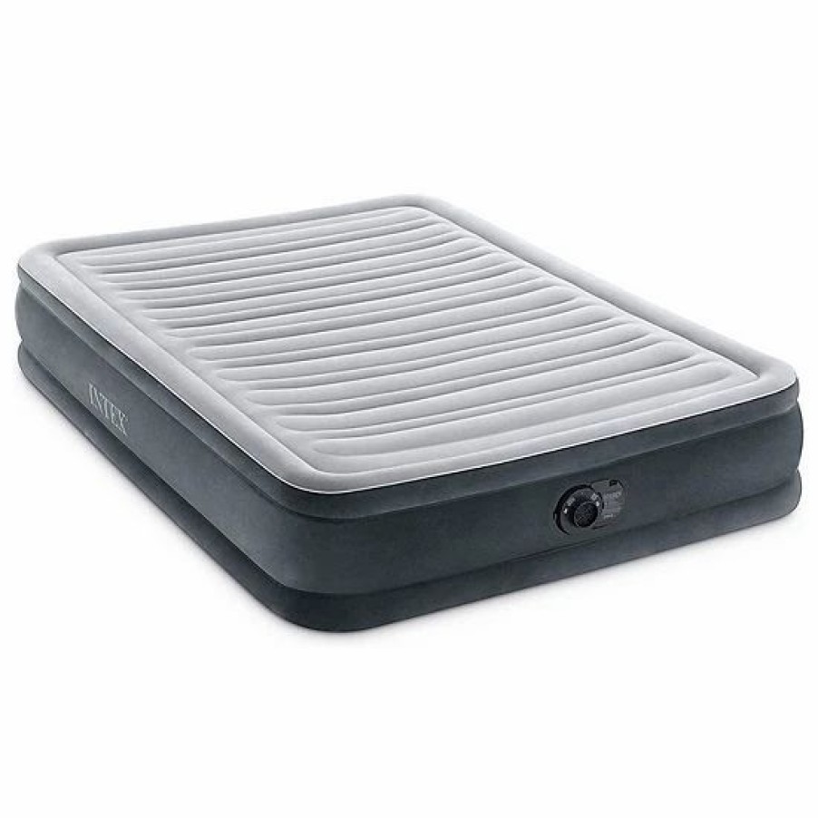 * Intex Comfort Deluxe Dura-Beam Plush Air Mattress Bed With Built-In Pump, Full Mattresses & Accessories