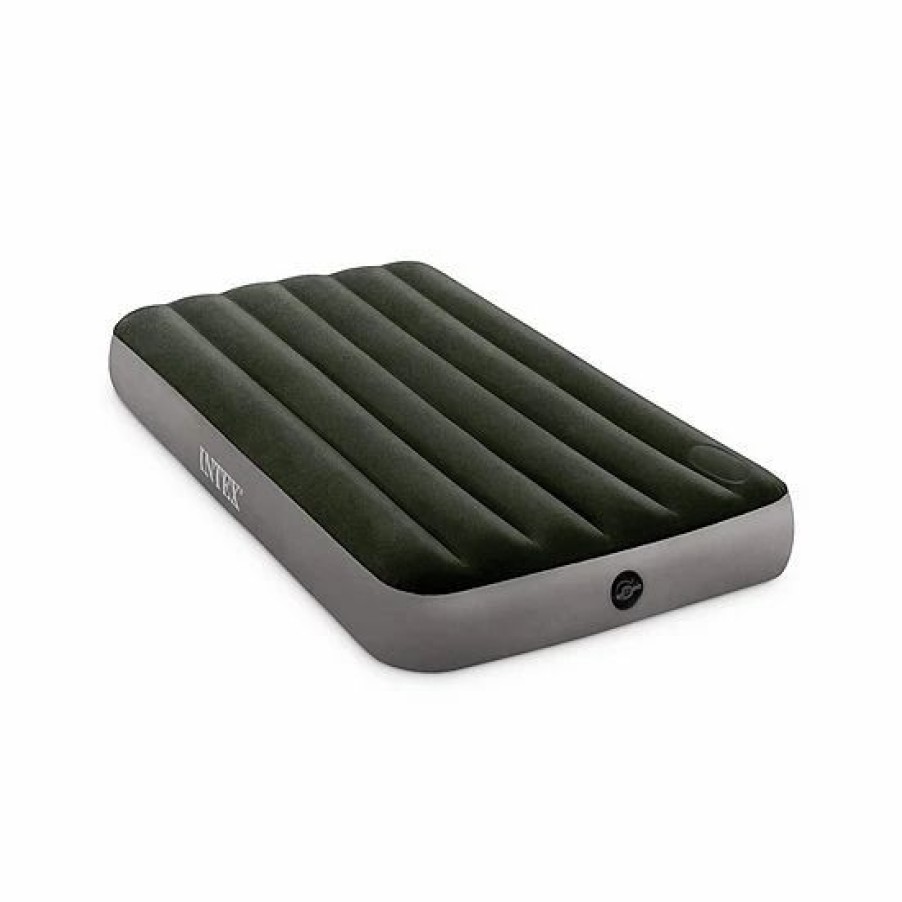 * Intex 64763E Standard Dura Beam Downy Air Mattress Bed W/ Built In Pump, Queen Mattresses & Accessories