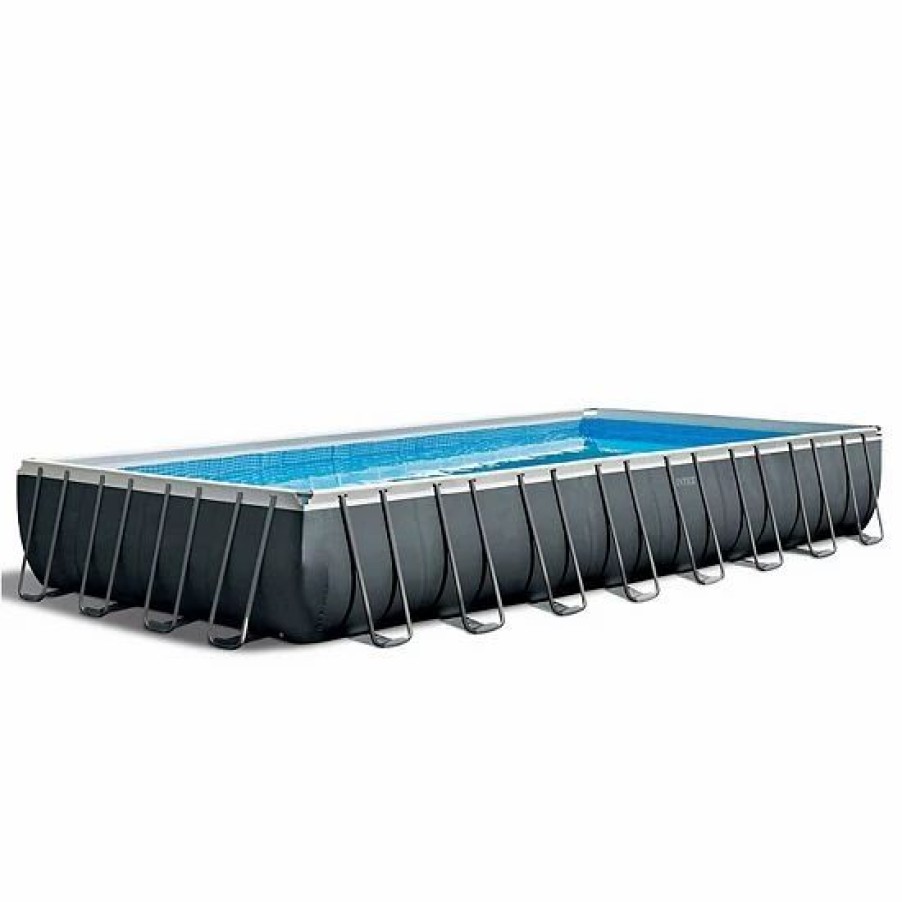 * Intex Ultra Xtr Rectangular Frame Pool Set & Krystal Clear Saltwater System Sporting Goods