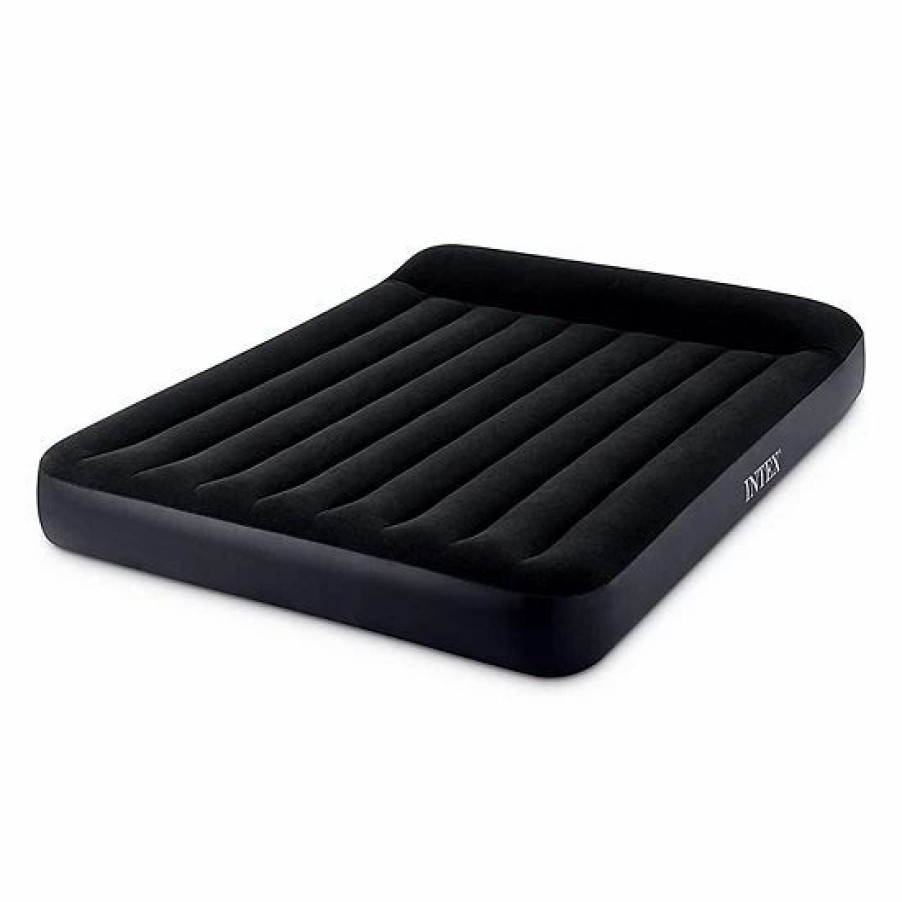 * Intex Dura Beam Pillow Rest Classic Airbed Mattress With Built-In Pump, Queen Mattresses & Accessories