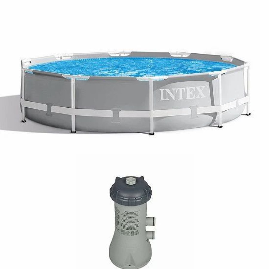 * Intex 10 Feet X 30 Inches Outdoor Swimming Pool W/ Cartridge Filter Pump System Sporting Goods