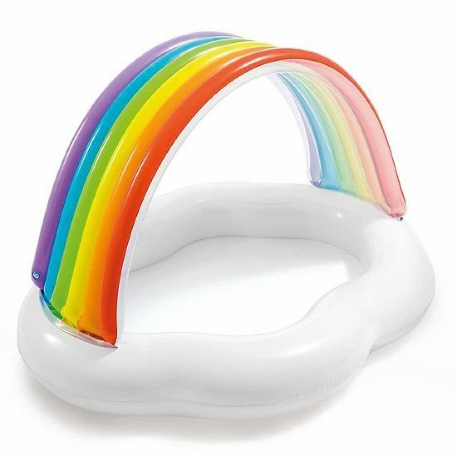 * Intex 57141Ep Inflatable Rainbow Cloud Outdoor Baby Pool For Ages 1-3 Years Old Sporting Goods