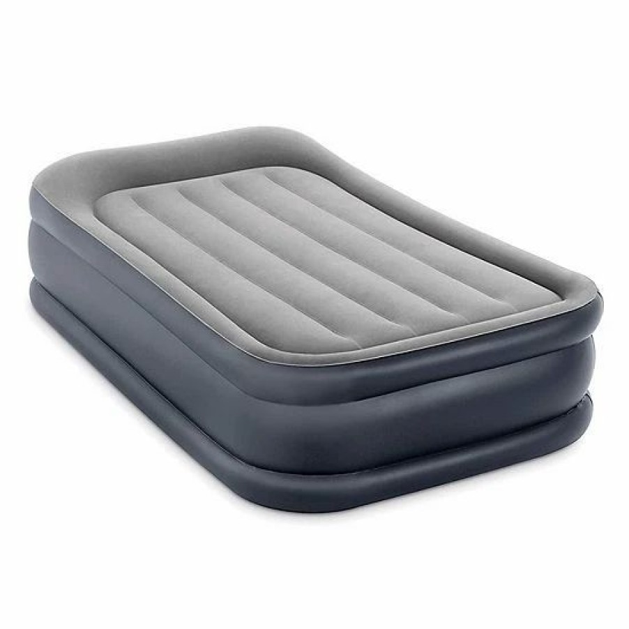 * Intex Dura Beam Deluxe Pillow Raised Airbed Mattress With Built In Pump, Twin Mattresses & Accessories