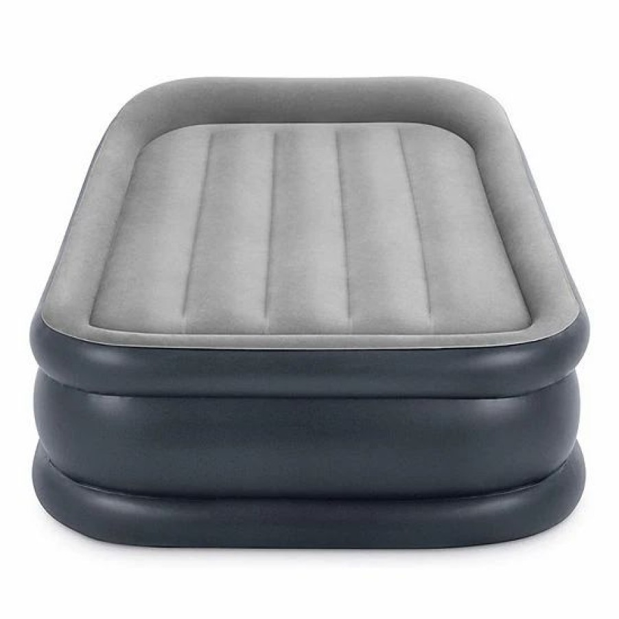 * Intex Dura Beam Deluxe Pillow Raised Airbed Mattress With Built In Pump, Twin Mattresses & Accessories