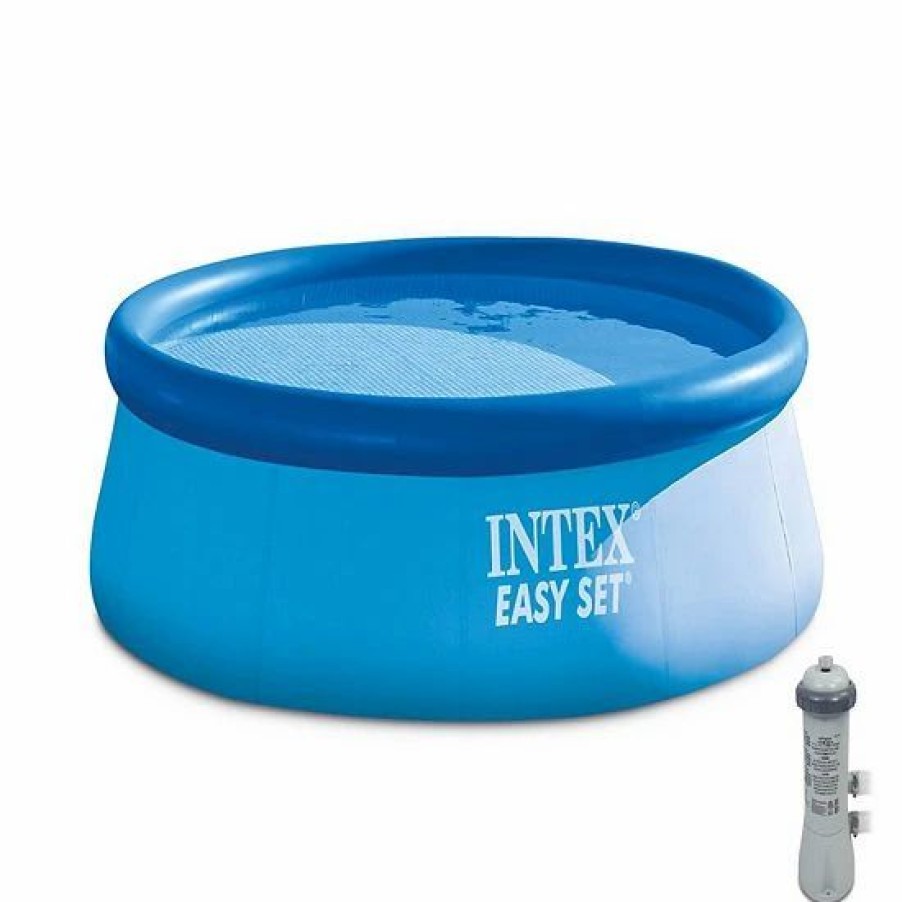 * Intex 13 X 32 Easy Set Above Ground Swimming Pool Kit & Filter Pump & Cover Sporting Goods