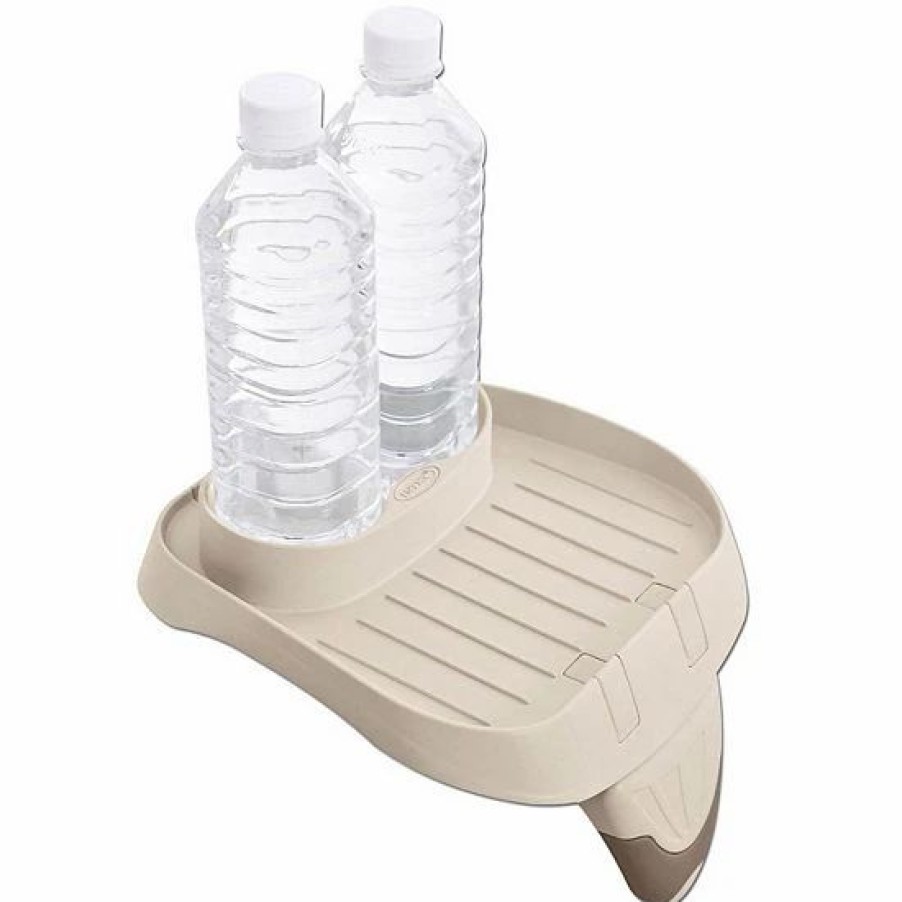 * Intex Purespa Attachable Cup Holder And Refreshment Tray Hot Tub Accessory, Tan Sporting Goods