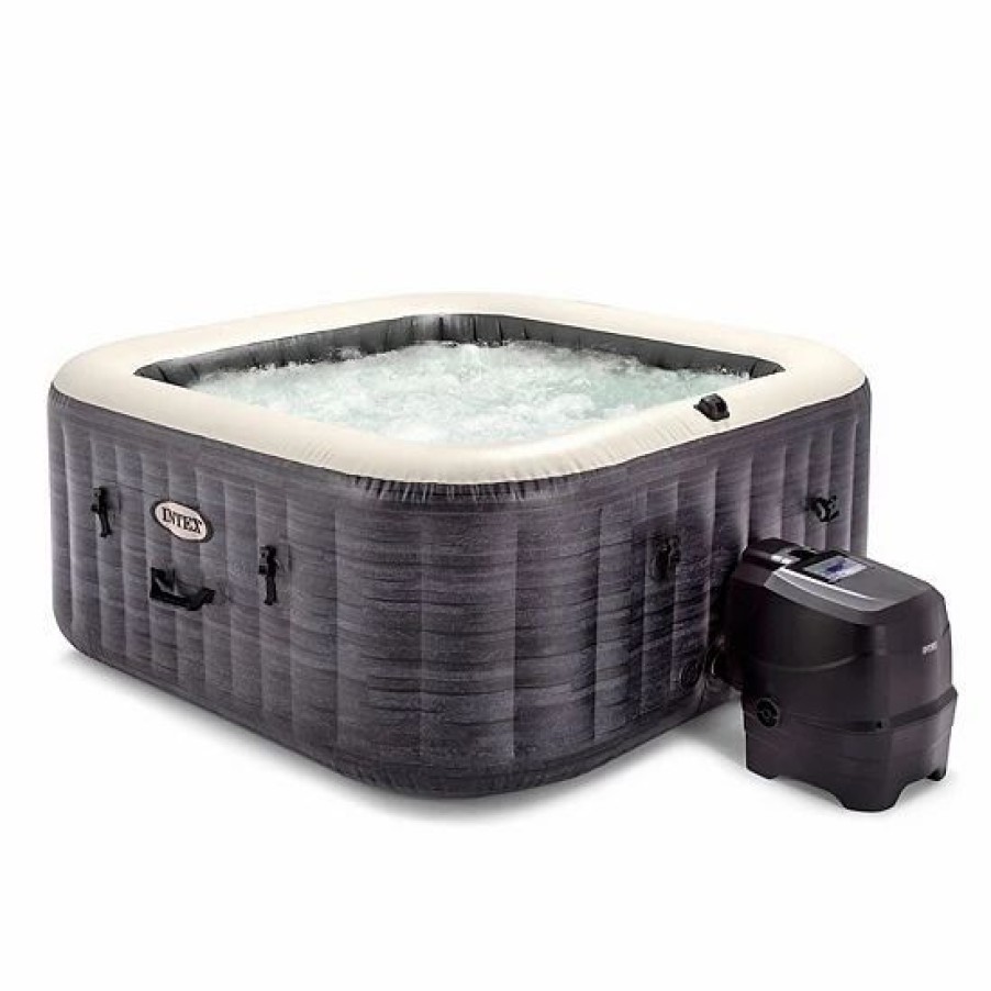 * Intex 28449Ep Purespa Plus Greystone Inflatable Square Hot Tub Spa, 83 X 28 Sporting Goods