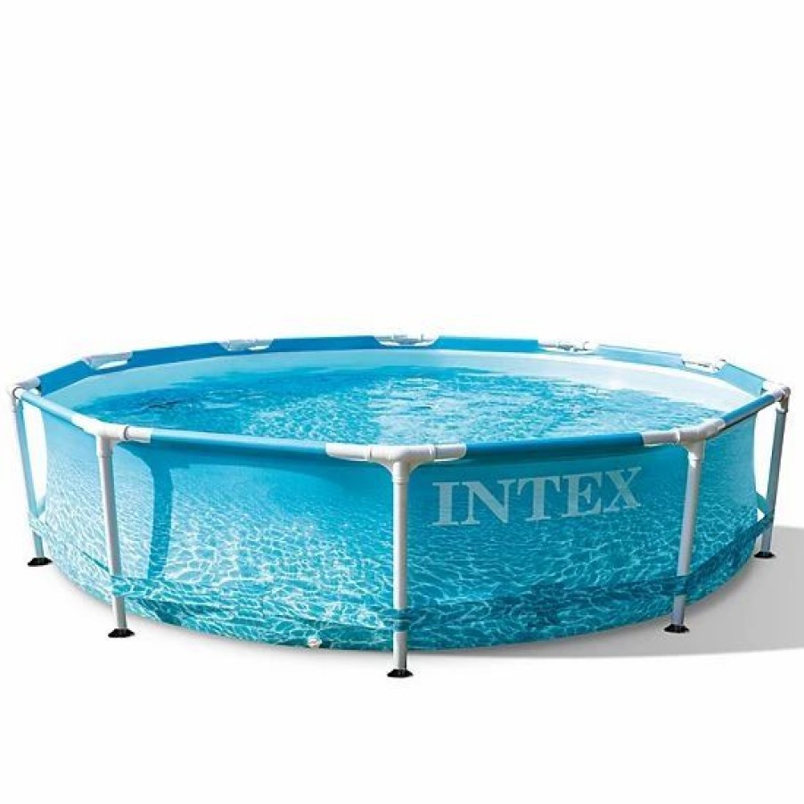 * Intex 28206Eh 10 X 30 Above Ground Frame Beachside Swimming Pool With Canopy Sporting Goods