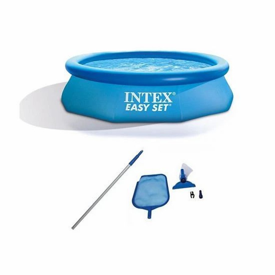 * Intex 10'X2.5 Kid Swimming Pool W/Filter Pump & Cleaning Maintenance Kit Sporting Goods