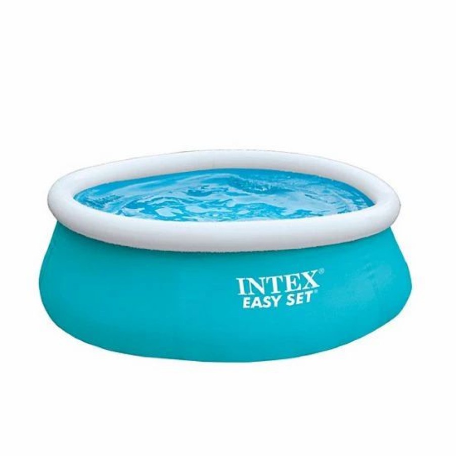 * Intex 6Ft X 20In Easy Set Inflatable Round Backyard Swimming Pool & Pump, Blue Sporting Goods