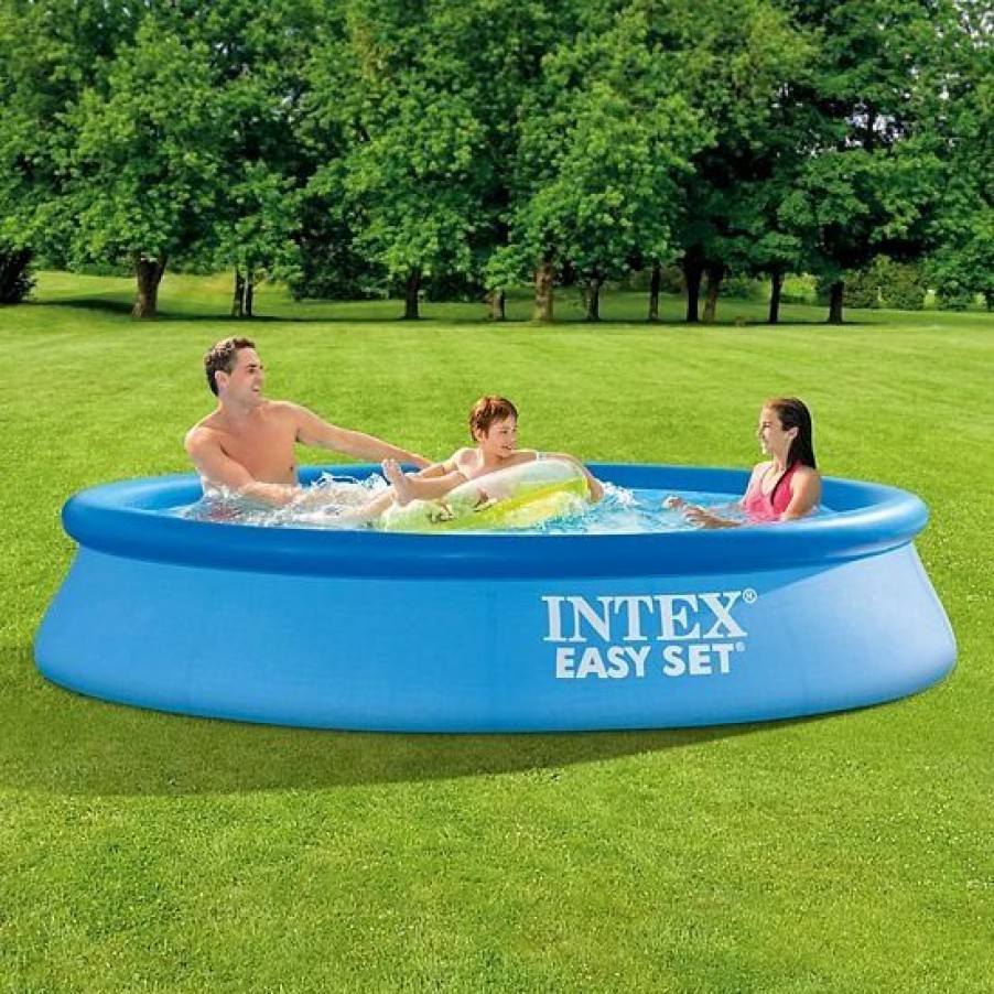 * Intex 28116Eh 10 X 2 Foot Easy Set Inflatable Circular Vinyl Swimming Pool, Blue Sporting Goods