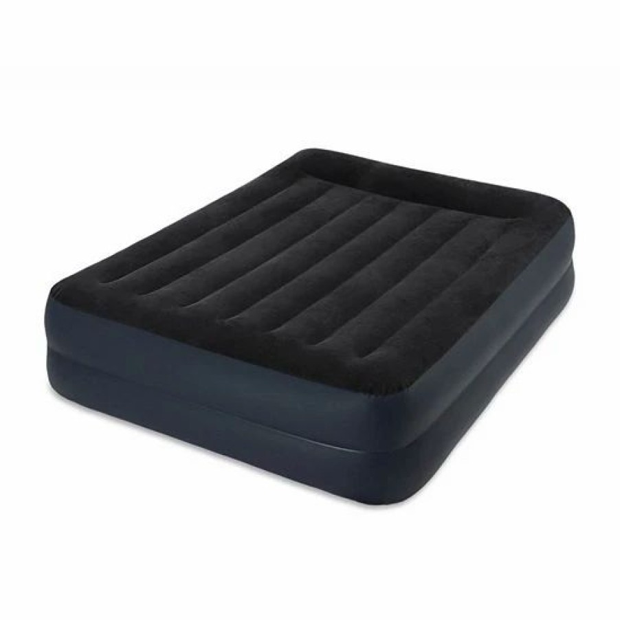 * Intex Pillow Rest Air Mattress Bed W/ Built In Pump, Queen & 120V Cordless Pump Mattresses & Accessories