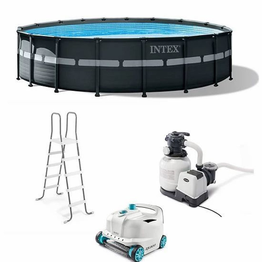 * Intex 18 X 52 Ultra Xtr Above Ground Pool Set W/ Pump Bundle W/ Cleaner Robot Sporting Goods