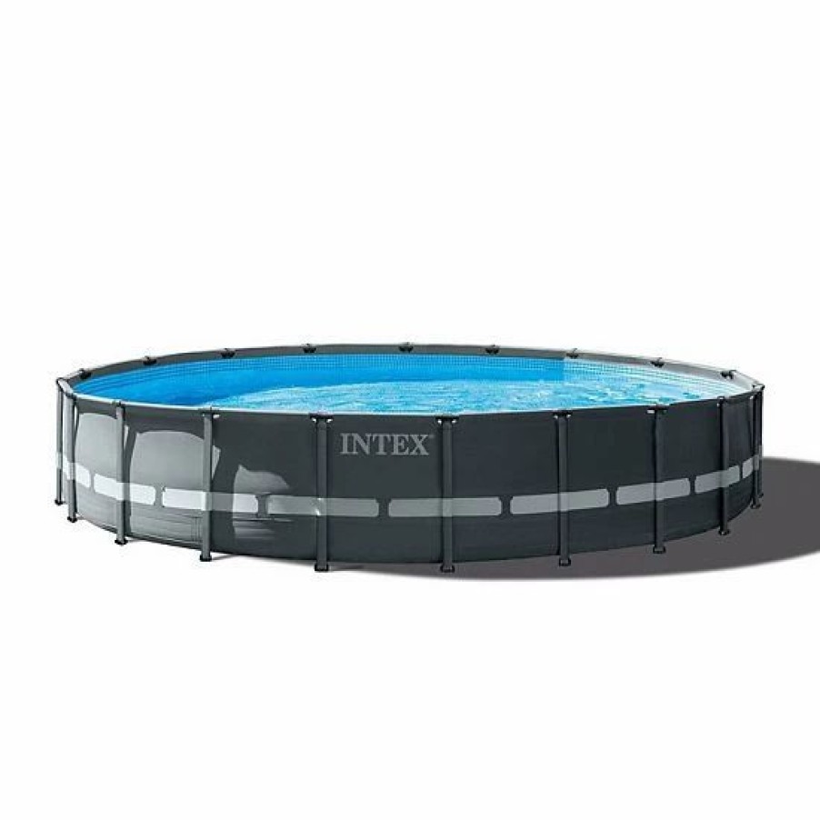 * Intex 24Ft X 52In Ultra Xtr Round Frame Pool, Loungers (2 Pack), Floating Cooler Sporting Goods