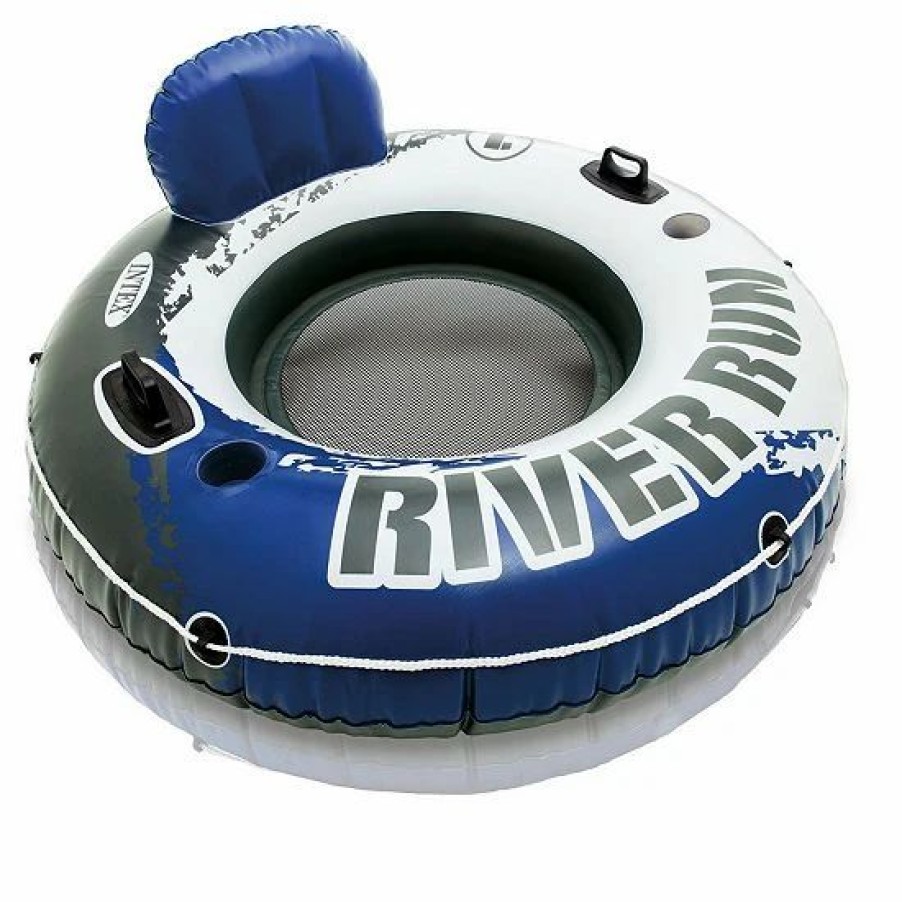 * Intex River Run 1 Person Inflatable Tube Raft Float For Lake, Pool, And River Outdoor Play Toys