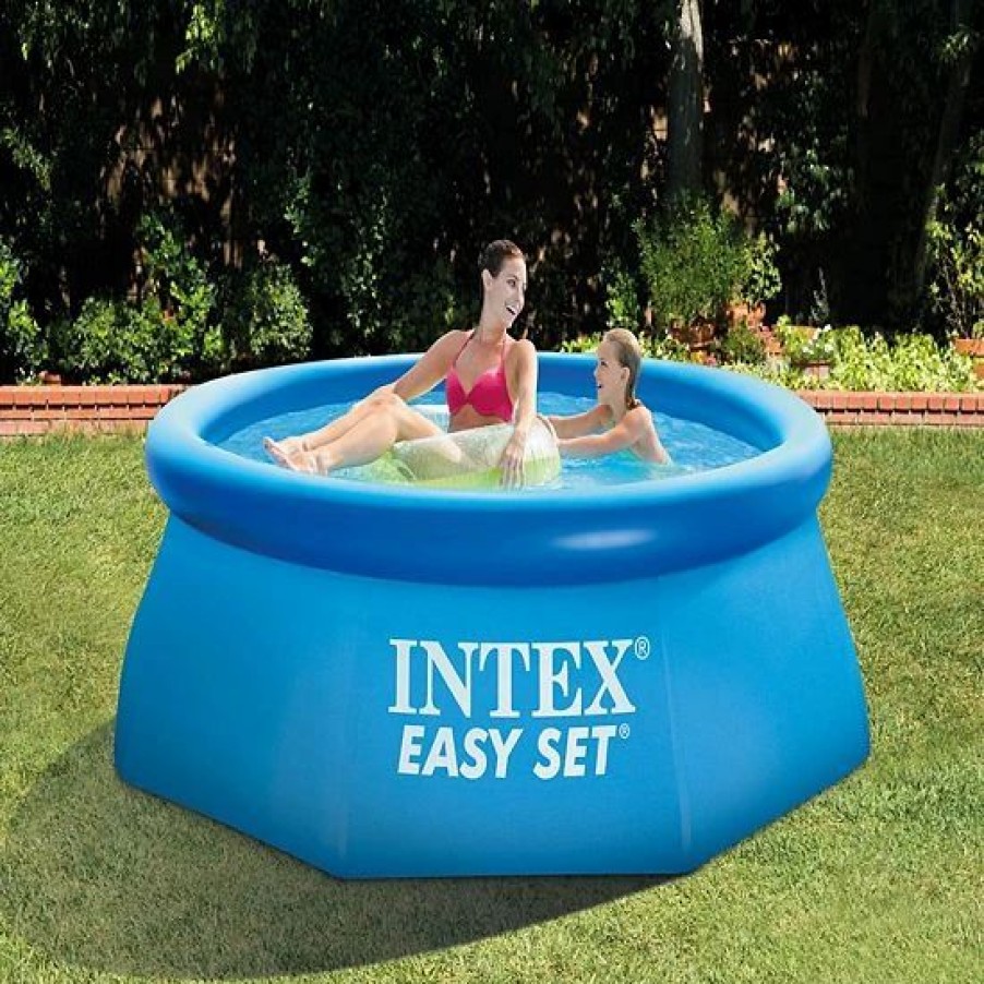 * Intex 8Ft X 30In Easy Set Inflatable Above Ground Family Swimming Pool (No Pump) Sporting Goods