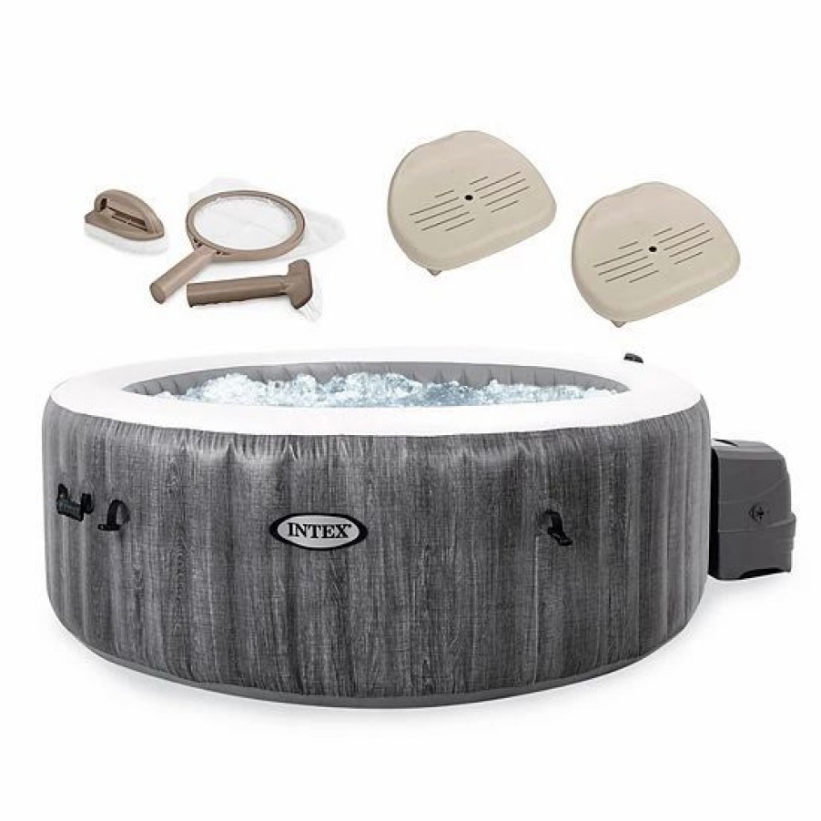 * Intex Purespa Plus Inflatable Hot Tub Jet Spa With Maintenance Kit And 2 Seats Sporting Goods