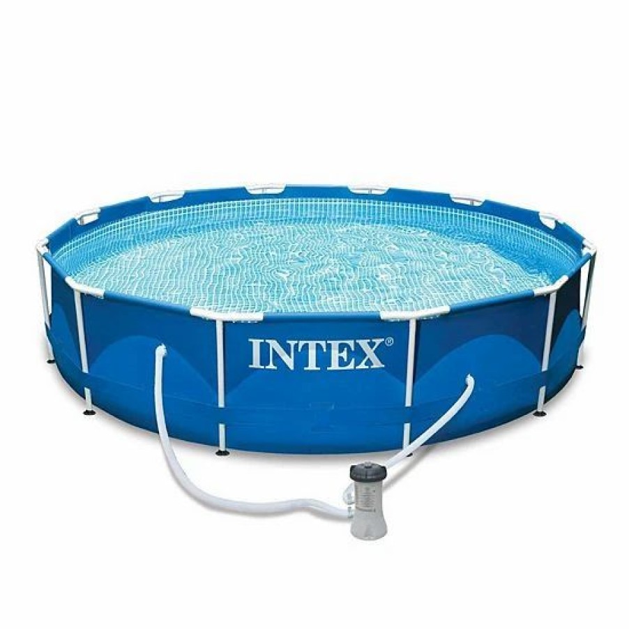 * Intex 12 X 30 Metal Frame Pool With Filter & Type A Or C Filter Cartridges Sporting Goods