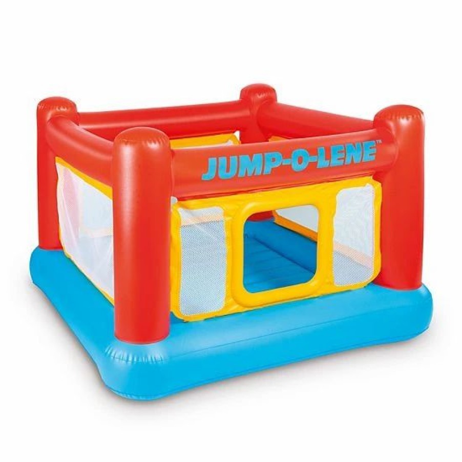 * Intex Inflatable Jump-O-Lene Playhouse Trampoline Bounce House For Kids Ages 3-6 Outdoor Play Toys