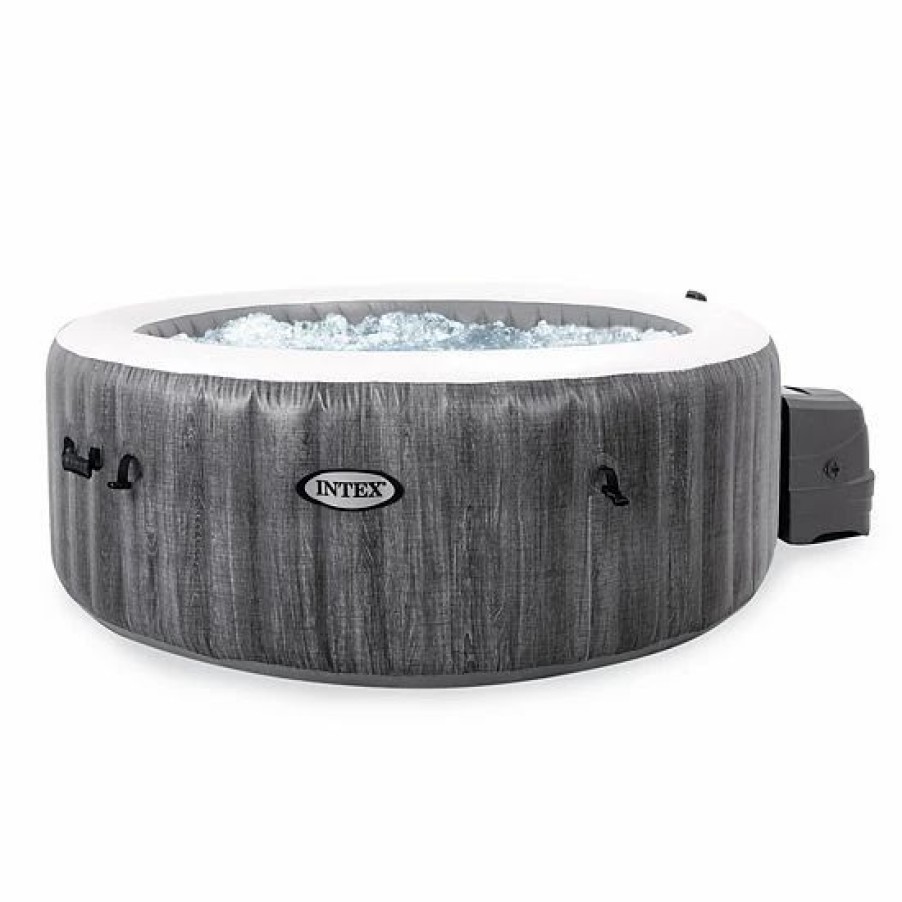 * Intex Purespa Greywood Inflatable Hot Tub Bubble Jet Spa W/ Spa Tray Accessory Sporting Goods