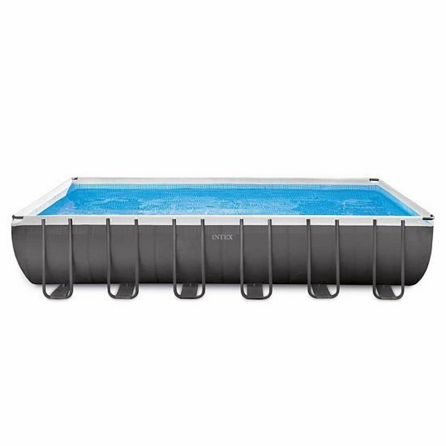 * Intex 24Ft X 12Ft X 52In Ultra Xtr Rectangular Pool, Filter, Vacuum, & Skimmer Sporting Goods