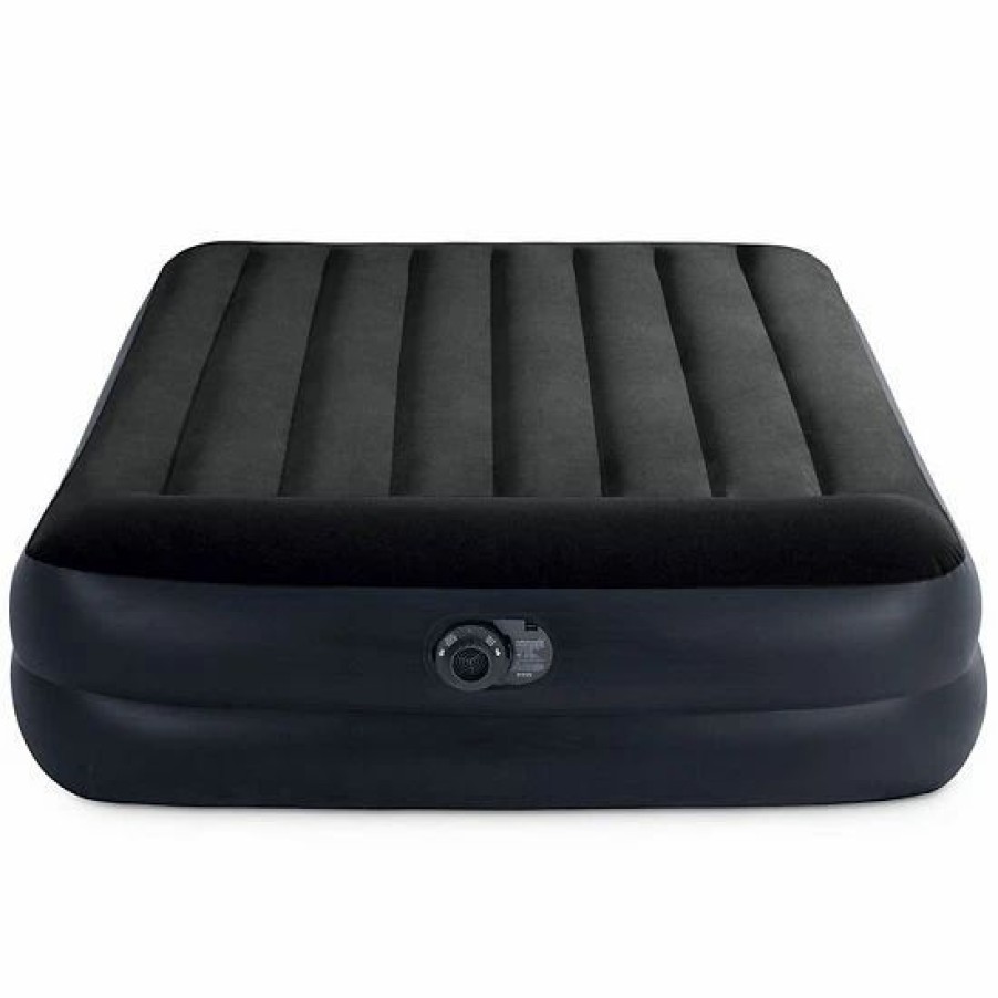 * Intex 64123Ed Dura Beam Plus Pillow Raised Air Mattress W/ Built In Pump, Queen Mattresses & Accessories