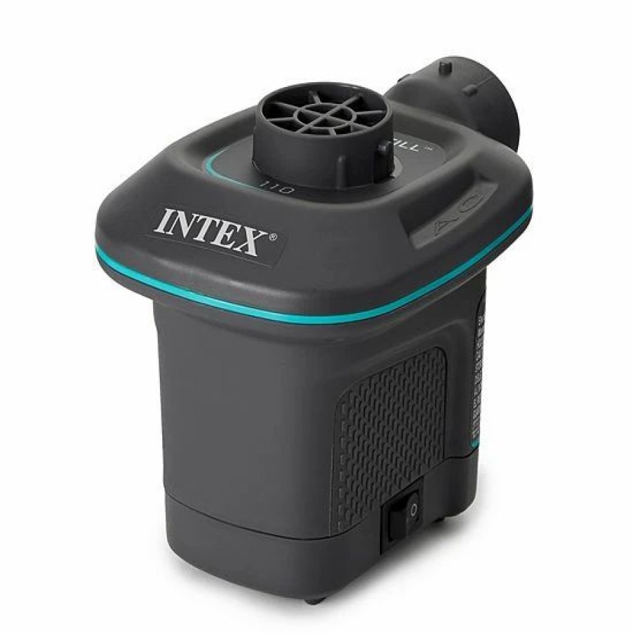 * Intex 66639E 120 V Ac Electric Quick Fill Air Pump With 3 Interconnected Nozzles Mattress Pads & Toppers