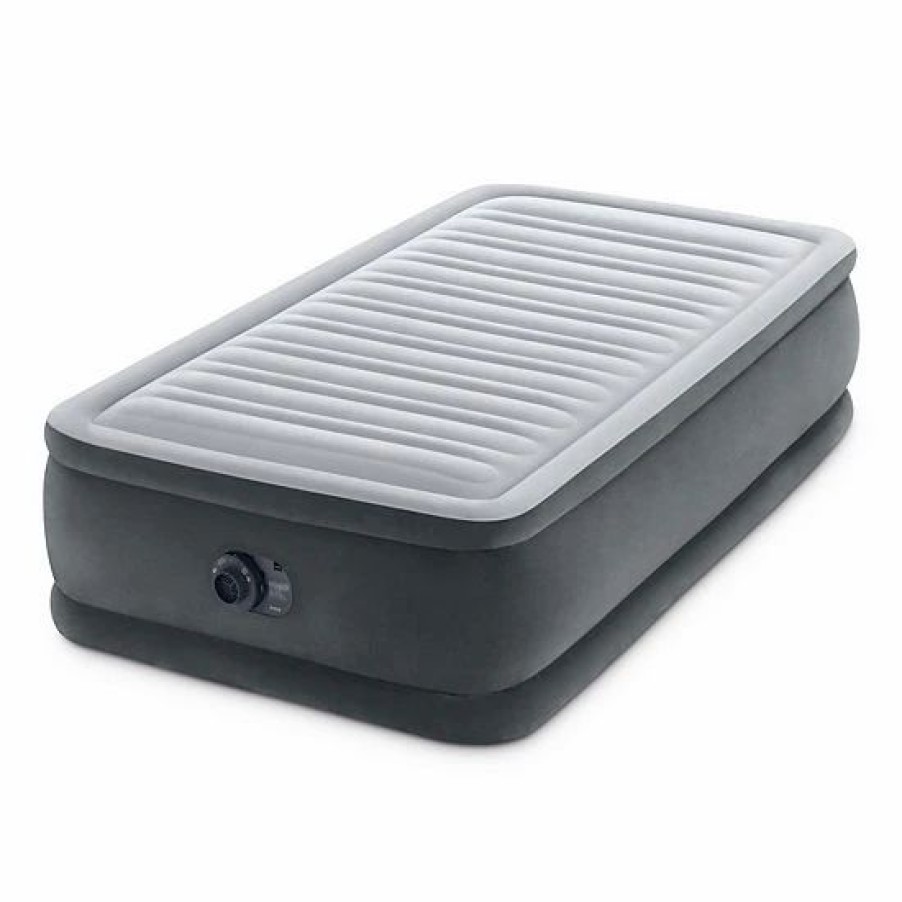 * Intex 64411Ed Dura Beam Comfort Plus Airbed Mattress W/ Built In Pump, Twin Size Mattresses & Accessories