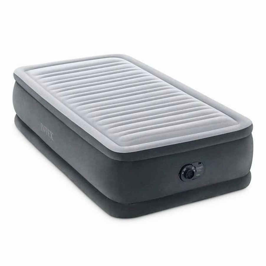 * Intex 64411Ed Dura Beam Comfort Plus Airbed Mattress W/ Built In Pump, Twin Size Mattresses & Accessories