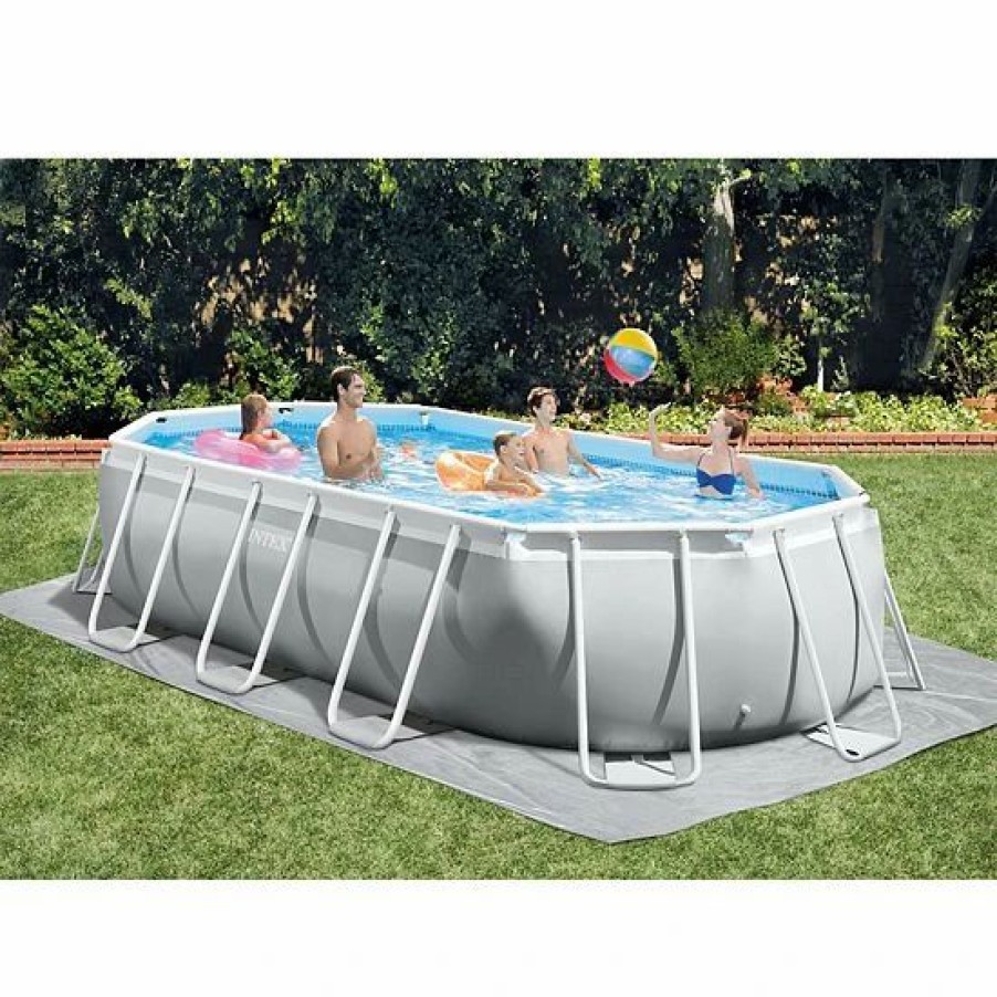 * Intex 16.5Ft X 9Ft 48In Prism Frame Oval Above Ground Swimming Pool Pump Set Sporting Goods