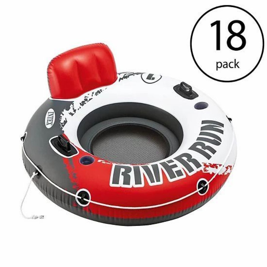 * Intex River Run 1 53 Inflatable Floating Tube Lake Pool Ocean Raft (18 Pack) Outdoor Play Toys