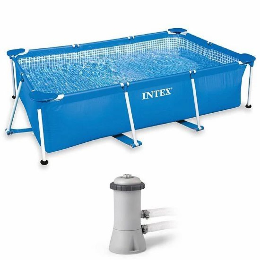 * Intex 86'X59'X23 Above Ground Swimming Pool & 530 Gph Pool Cartridge Pump Sporting Goods