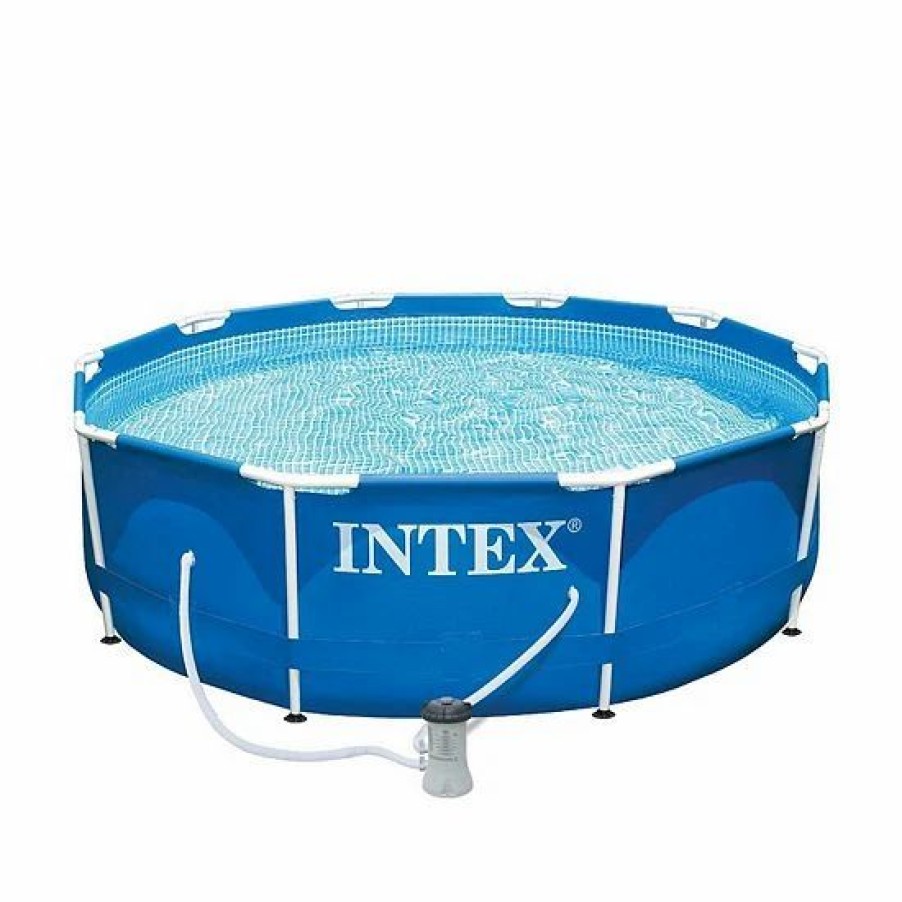 * Intex 28201Eh 10 X 30 Metal Frame Above Ground Swimming Pool Kit W/ Canopy Sporting Goods