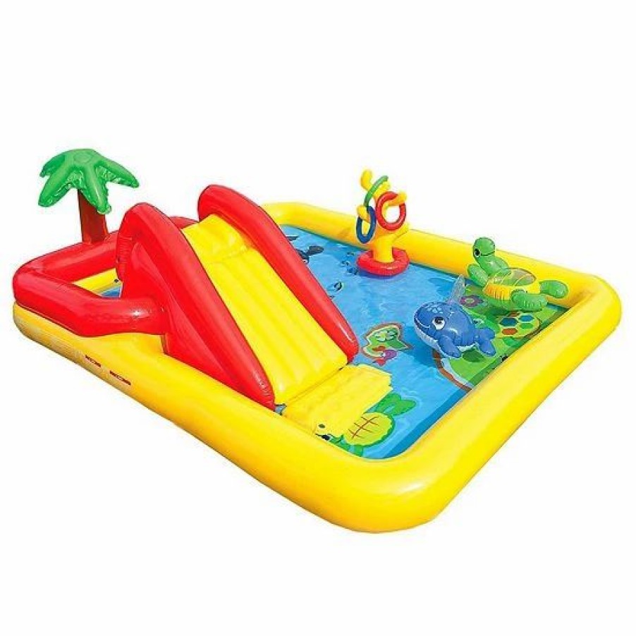 * Intex 100 X 77 Inflatable Ocean Play Center Kids Backyard Kiddie Pool & Games Outdoor Play Toys