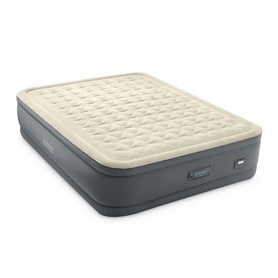 * Intex Premaire Ii Fiber-Tech Elevated Air Mattress With Built-In Pump, Queen Mattresses & Accessories