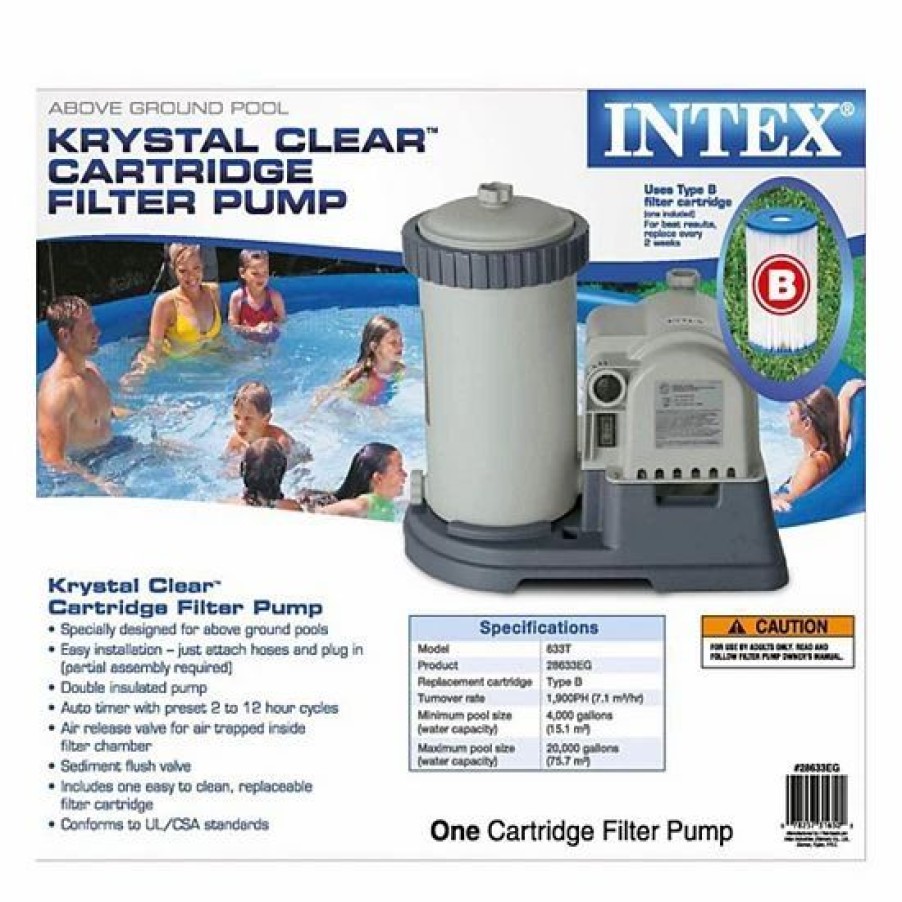 * Intex 2500 Gph Swimming Pool Filter Pump & Type B Replacement Filter Cartridge Tools & Hardware