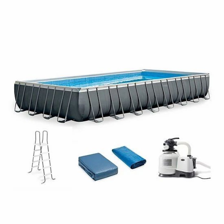 * Intex 26373Eh 32 X 16 X 52 Rectangular Ultra Xtr Frame Swimming Pool W/ Pump Sporting Goods