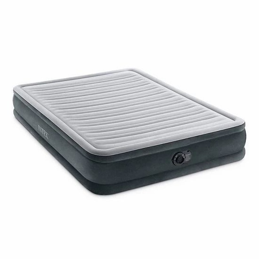 * Intex Comfort Deluxe Dura-Beam Plush Air Mattress Bed With Built-In Pump, Queen Mattresses & Accessories