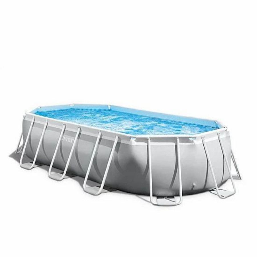 * Intex 16.5Ft X 9Ft 48In Prism Frame Oval Above Ground Swimming Pool Kit & Canopy Sporting Goods