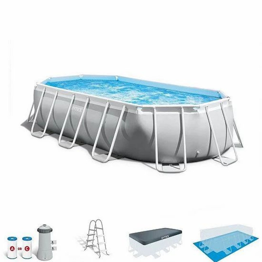 * Intex 16.5Ft X 9Ft X 48In Rectangular Pool Set W/ Filter Cartridges (6 Pack) Sporting Goods