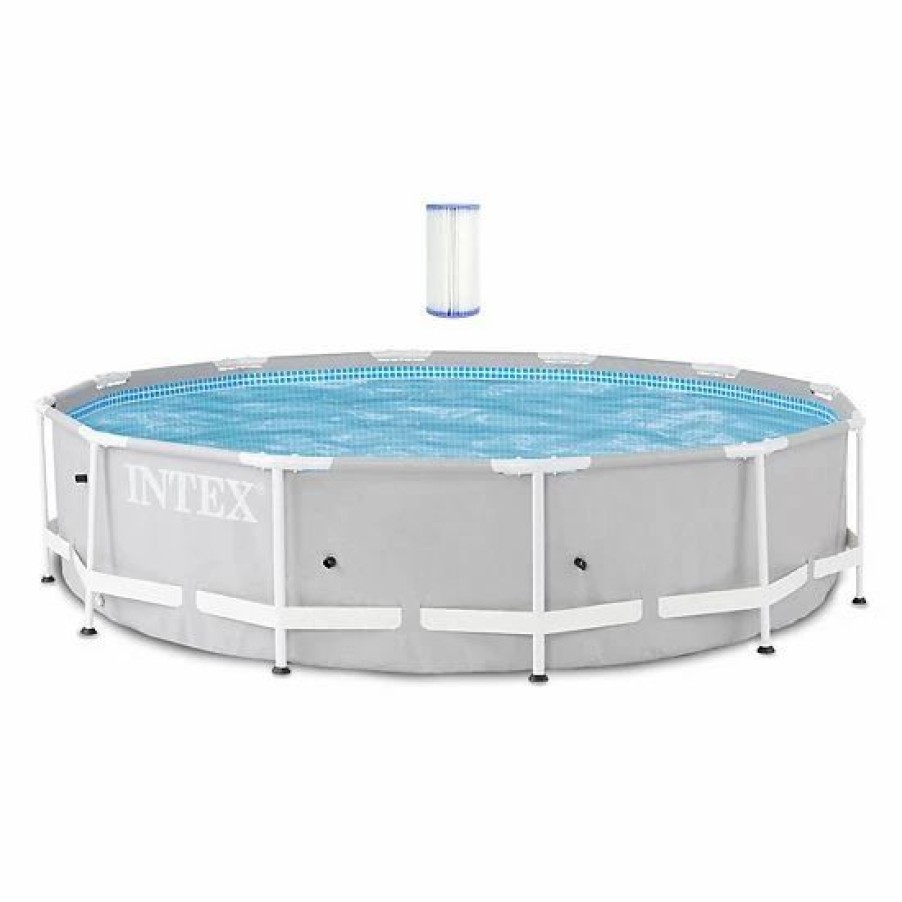 * Intex 12 X 30 Steel Frame Above Ground Pool & Type A & C Filter Pump Cartridge Sporting Goods