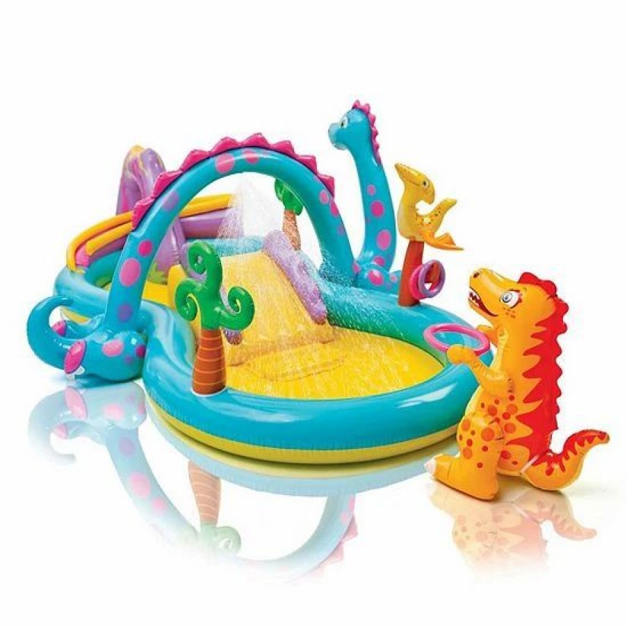 * Intex Dinoland Kiddie Inflatable Pool & Inflatable Ocean Backyard Kiddie Pool Outdoor Play Toys