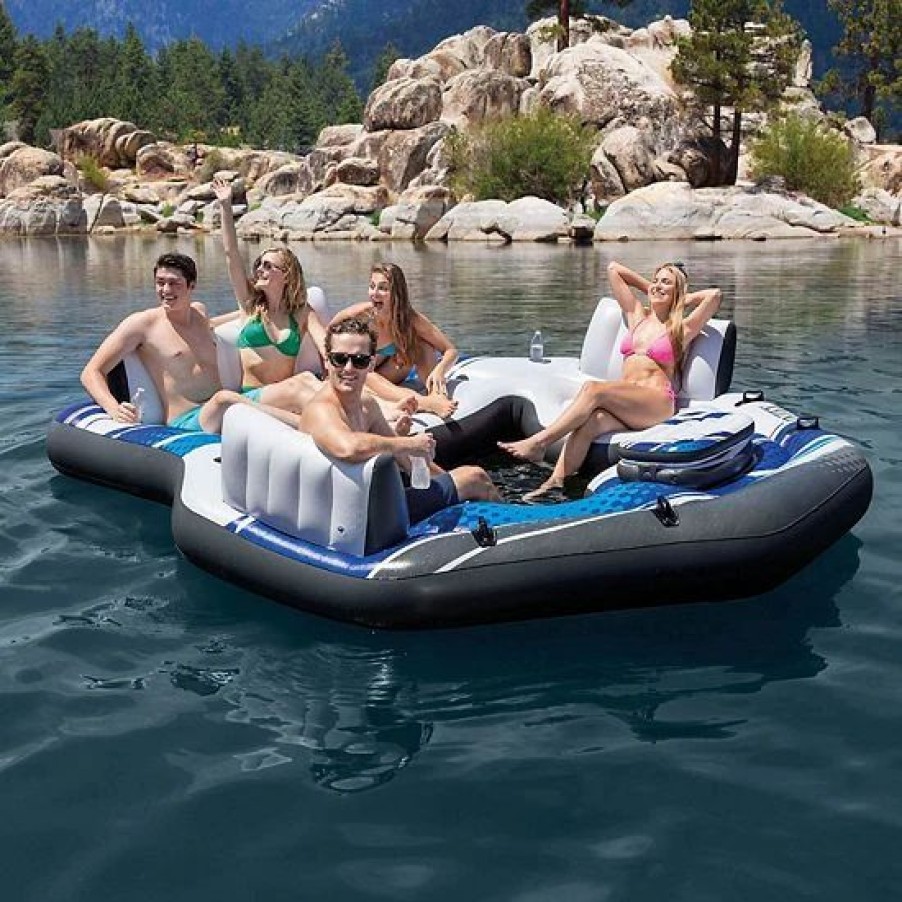 * Intex Adult 5 Seat Pool Float W/ Quick Fill Ac Electric Air Pump Outdoor Play Toys