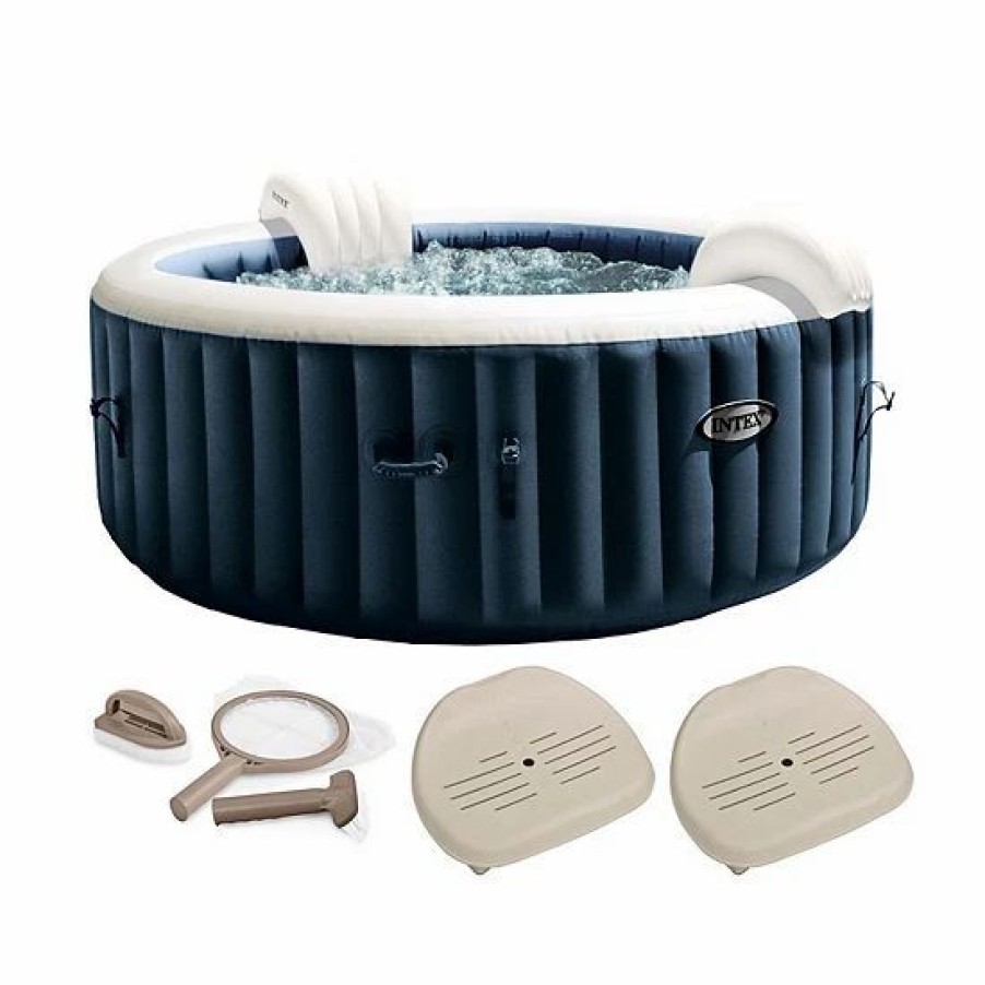 * Intex Purespa Plus Portable Inflatable Hot Tub With Maintenance Kit And 2 Seats Sporting Goods