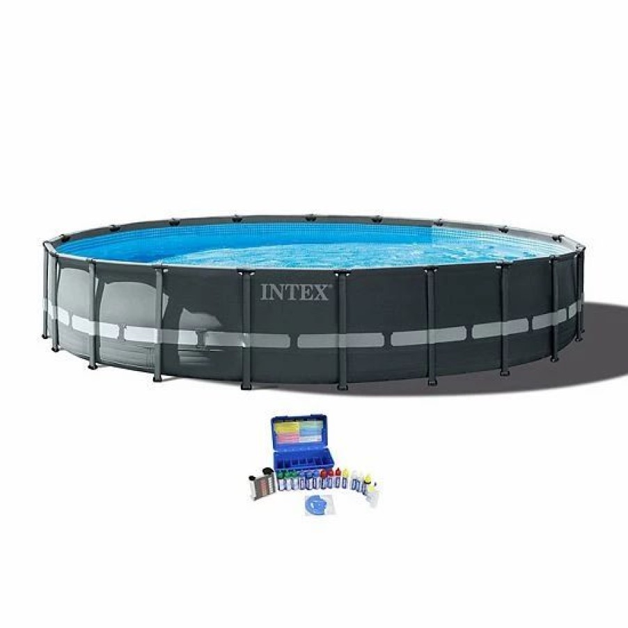 * Intex 20Ft X 48In Ultra Xtr Round Frame Above Ground Pool Set & Water Test Kit Sporting Goods