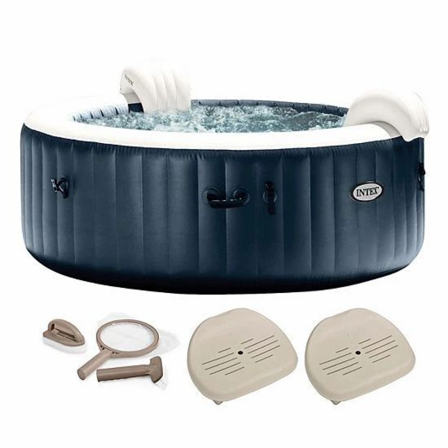 * Intex Purespa Plus Portable Inflatable Hot Tub With Accessory Kit & 2 Seat Spas Sporting Goods