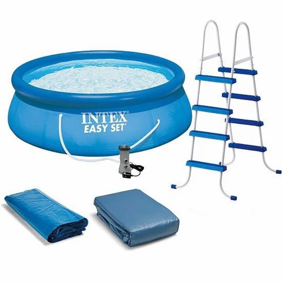 * Intex 15 X48 Inflatable Pool With Ladder, Pump And Deluxe Pool Maintenance Kit Sporting Goods