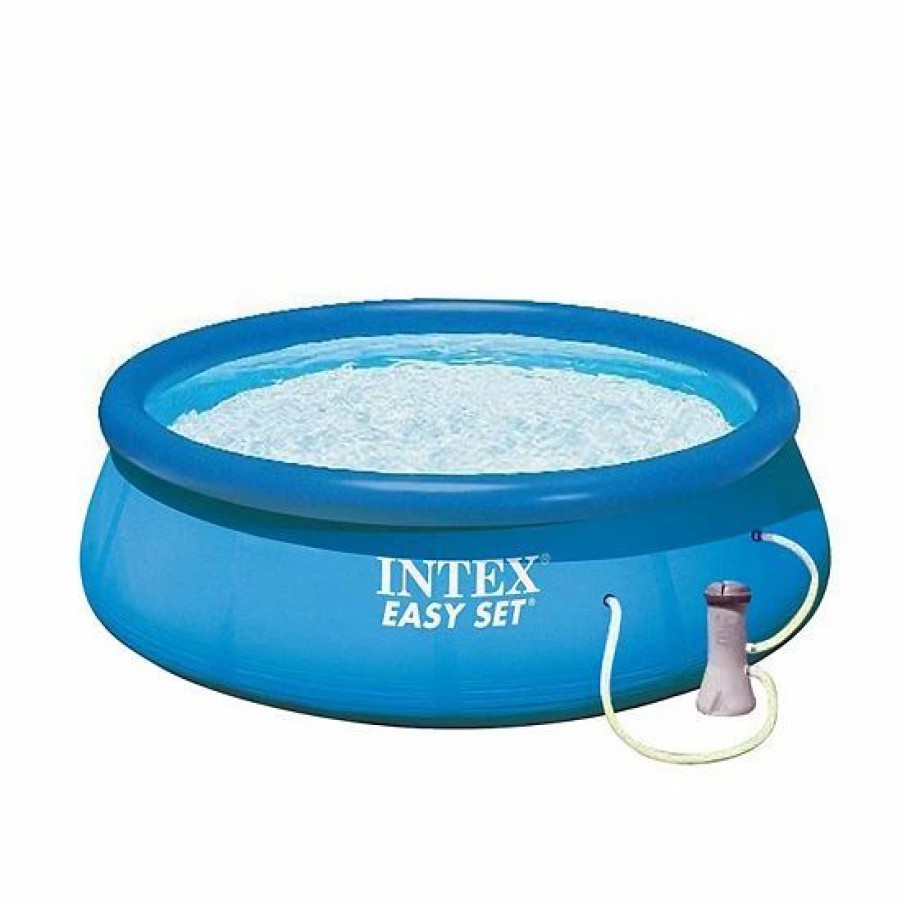 * Intex 12Ft X 30In Easy Set Above Ground Swimming Pool And Filter Cartridge Pump Sporting Goods