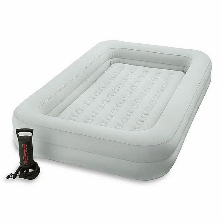 * Intex Kids Travel Air Mattress Inflatable Bed With Raised Sides And Hand Pump Mattresses & Accessories